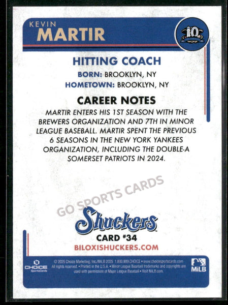 2025 Biloxi Shuckers Kevin Martir