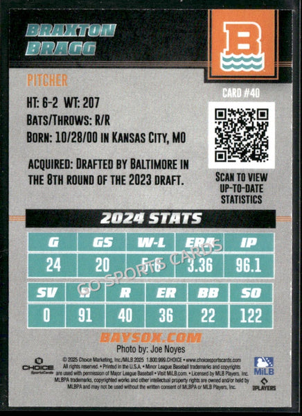 2025 Chesapeake Baysox Braxton Bragg