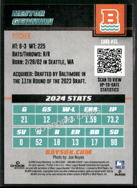 2025 Chesapeake Baysox Nestor German