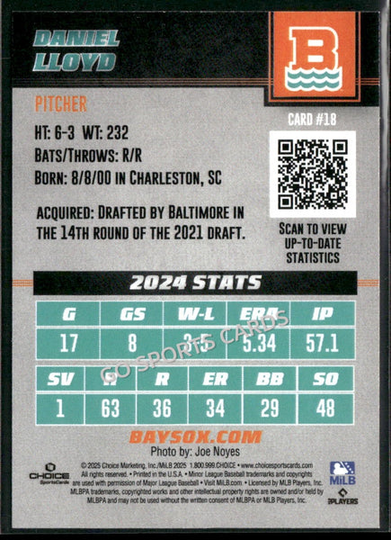 2025 Chesapeake Baysox Daniel Lloyd
