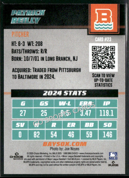 2025 Chesapeake Baysox Patrick Reilly