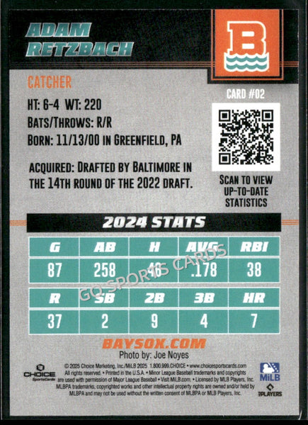 2025 Chesapeake Baysox Adam Retzbach