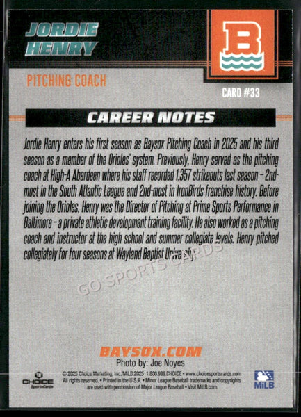 2025 Chesapeake Baysox Jordie Henry