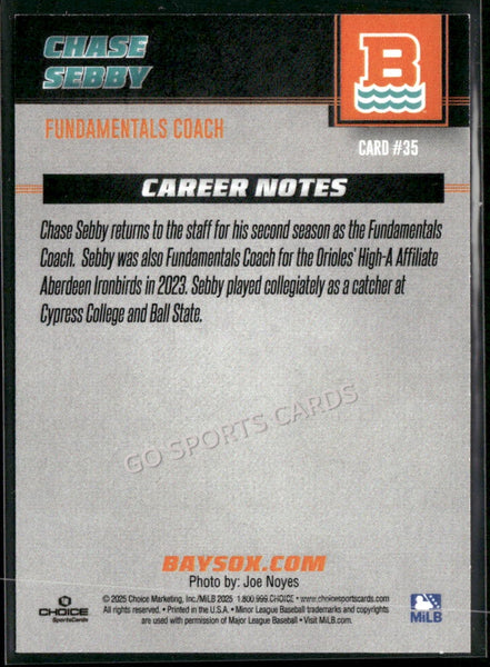 2025 Chesapeake Baysox Chase Sebby