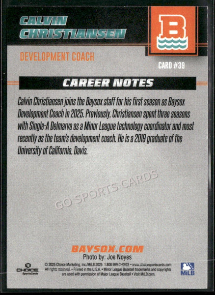 2025 Chesapeake Baysox Calvin Christiansen