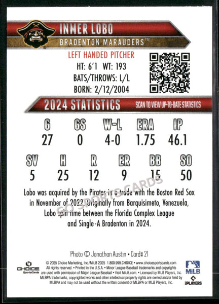 2025 Bradenton Marauders Inmer Lobo