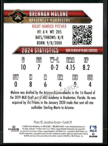 2025 Bradenton Marauders Brennan Malone