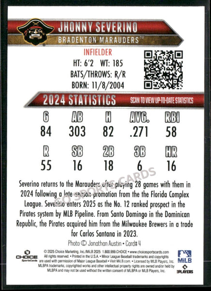 2025 Bradenton Marauders Jhonny Severino