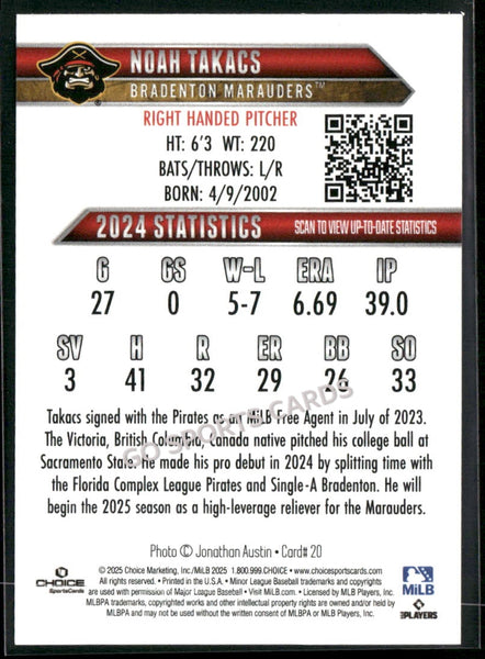 2025 Bradenton Marauders Noah Takacs