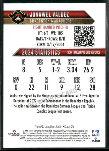 2025 Bradenton Marauders Jonawel Valdez