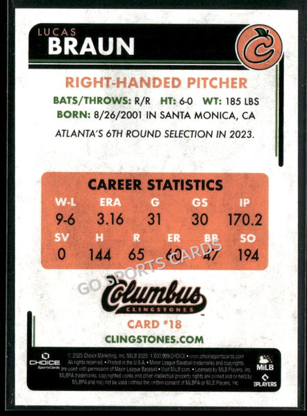 2025 Columbus Clingstones Lucas Braun