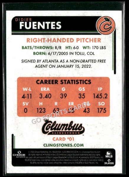 2025 Columbus Clingstones Didier Fuentes