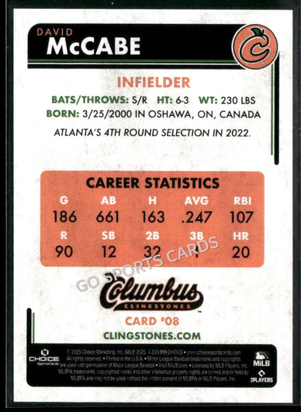 2025 Columbus Clingstones David McCabe