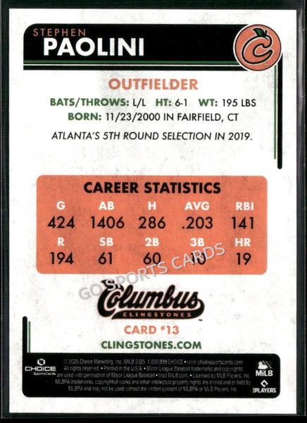 2025 Columbus Clingstones Stephen Paolini
