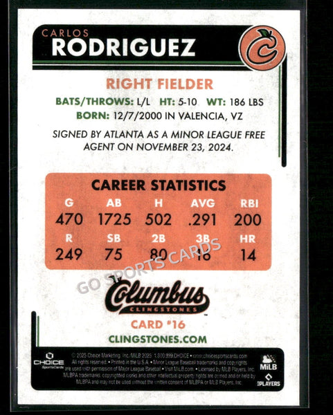 2025 Columbus Clingstones Carlos D Rodriguez