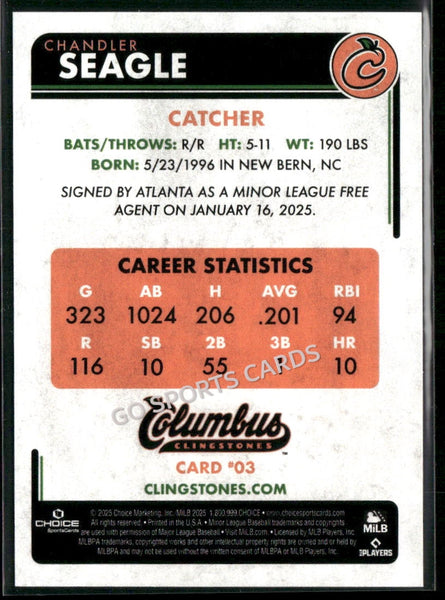 2025 Columbus Clingstones Chandler Seagle