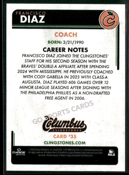 2025 Columbus Clingstones Francisco Diaz
