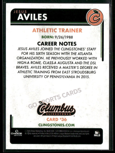 2025 Columbus Clingstones Jesus Aviles