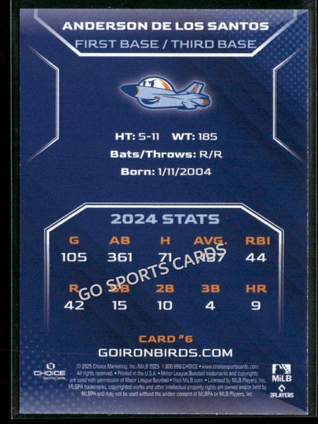 2025 Aberdeen Ironbirds Anderson De Los Santos