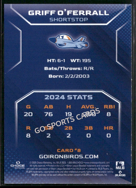 2025 Aberdeen Ironbirds Griff O'Ferrall