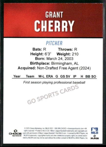 2025 Hickory Crawdads 2nd Grant Cherry