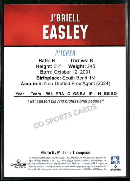 2025 Hickory Crawdads 2nd J'Briell Easley