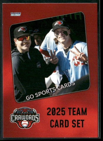 2025 Hickory Crawdads 2nd Header Checklist