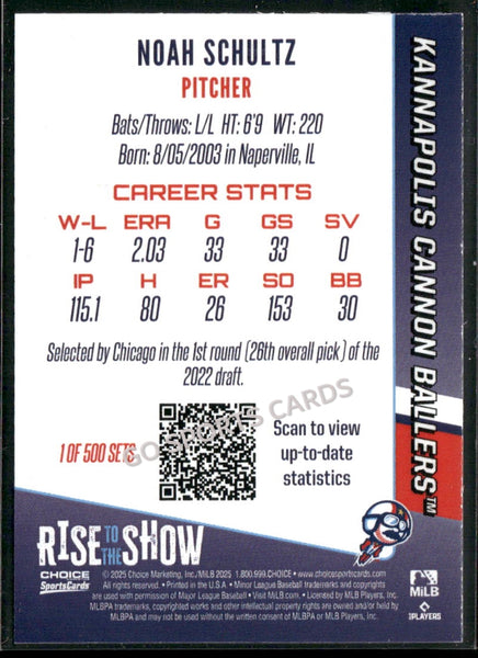 2025 Kannapolis Cannon Ballers Rise to the Show Noah Schultz