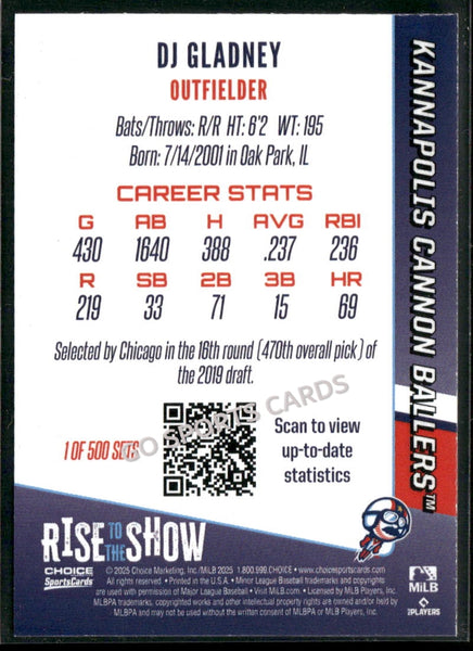 2025 Kannapolis Cannon Ballers Rise to the Show DJ Gladney