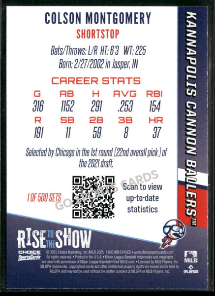 2025 Kannapolis Cannon Ballers Rise to the Show GOLD Colson Montgomery