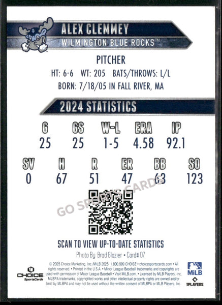 2025 Wilmington Blue Rocks Alex Clemmey