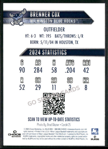2025 Wilmington Blue Rocks Brenner Cox