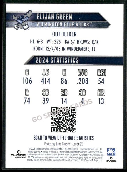 2025 Wilmington Blue Rocks Elijah Green