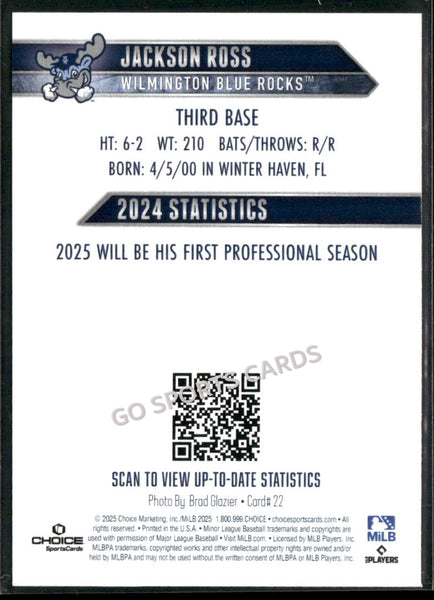 2025 Wilmington Blue Rocks Jackson Ross