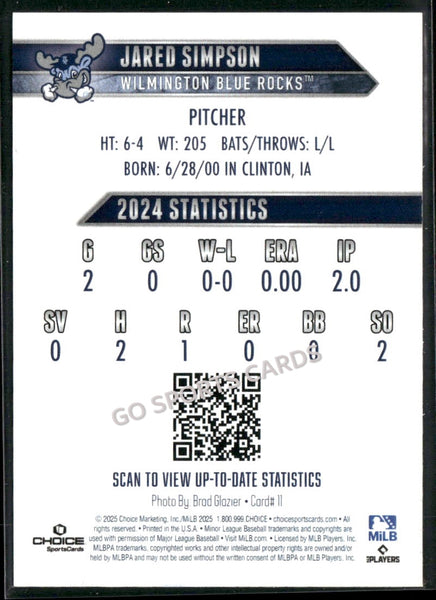 2025 Wilmington Blue Rocks Jared Simpson