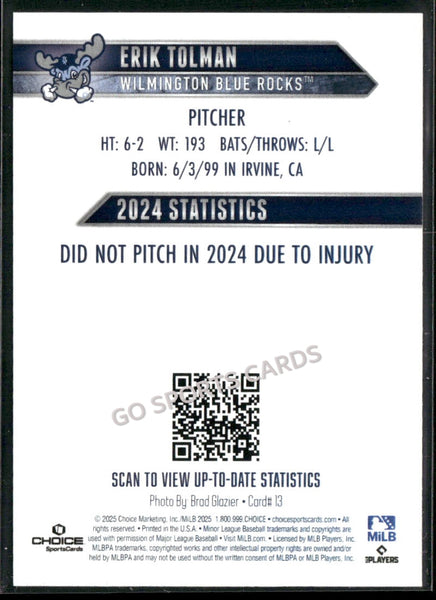 2025 Wilmington Blue Rocks Erik Tolman