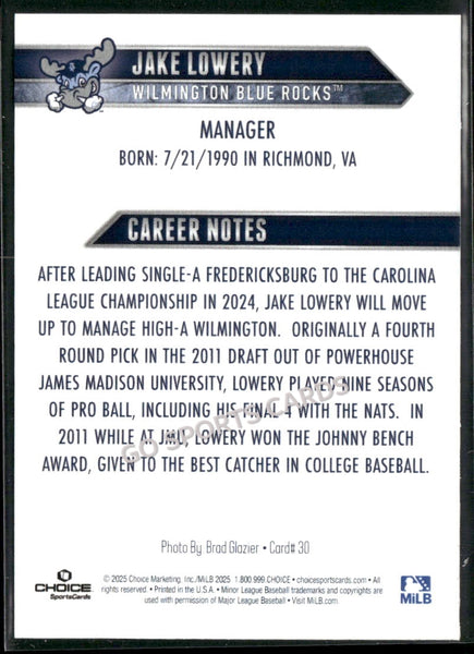 2025 Wilmington Blue Rocks Jake Lowery