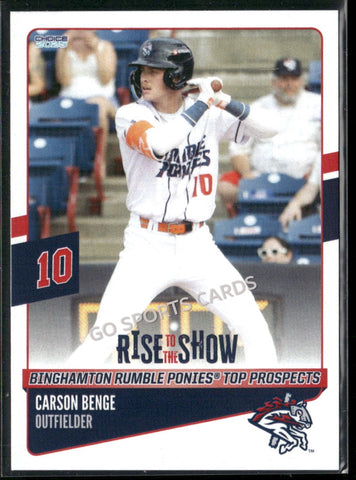 2025 Binghamton Rumble Ponies Rise to the Show Carson Benge