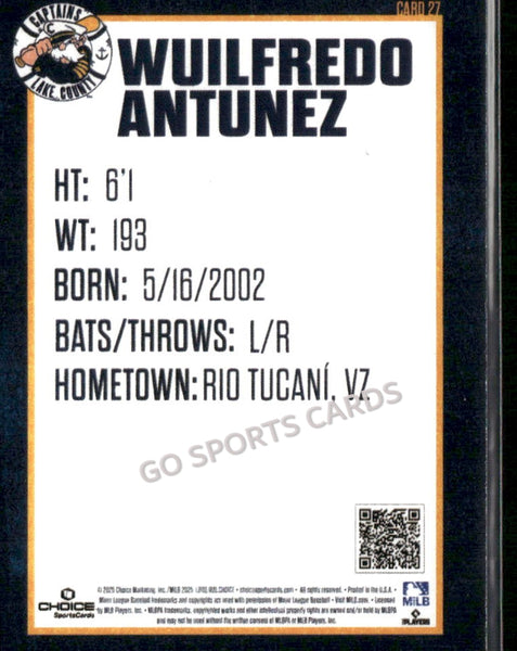 2025 Lake County Captains Wuilfredo Antunez