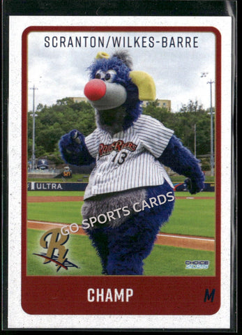 2025 Scranton Wilkes Barre RailRiders Champ Mascot