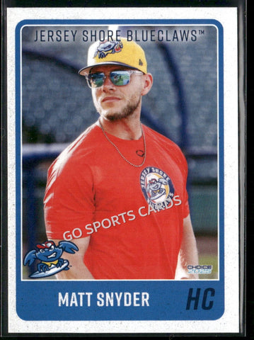 2025 Jersey Shore BlueClaws Matt Snyder