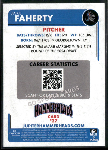 2025 Jupiter Hammerheads Jake Faherty