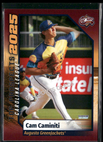 2025 Carolina League Top Prospects Cam Caminiti