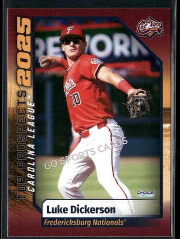 2025 Carolina League Top Prospects Luke Dickerson