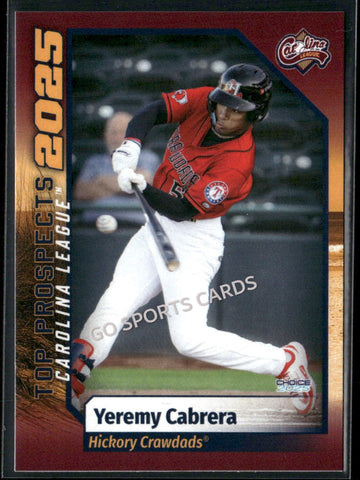 2025 Carolina League Top Prospects Yeremy Cabrera