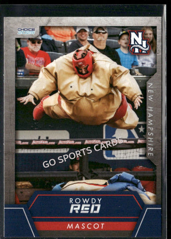 2025 New Hampshire Fisher Cats Rowdy Red Mascot