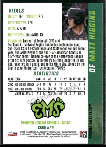 2023 Eugene Emeralds Update Matt Higgins