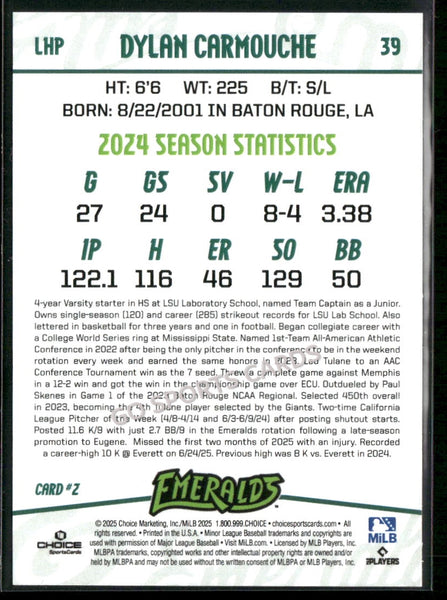 2025 Eugene Emeralds Update Dylan Carmouche
