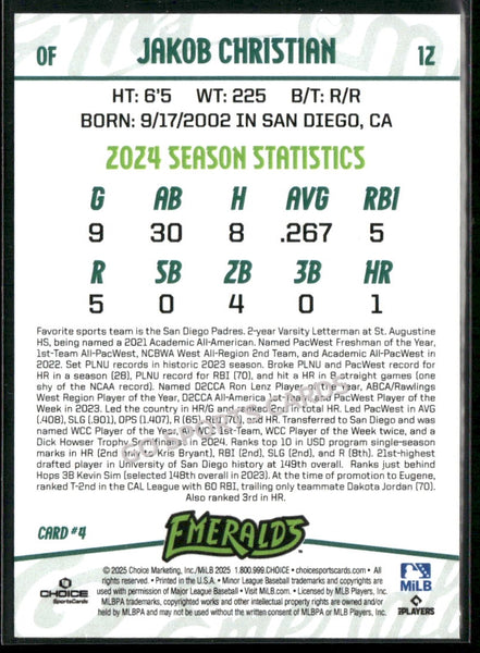 2025 Eugene Emeralds Update Jakob Christian
