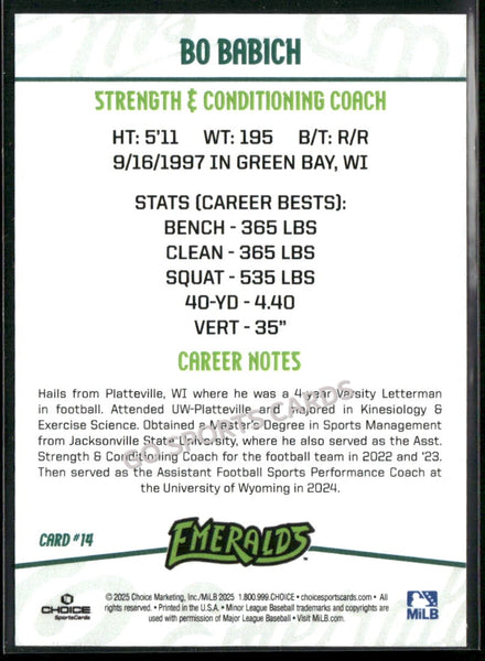 2025 Eugene Emeralds Update Bo Babich